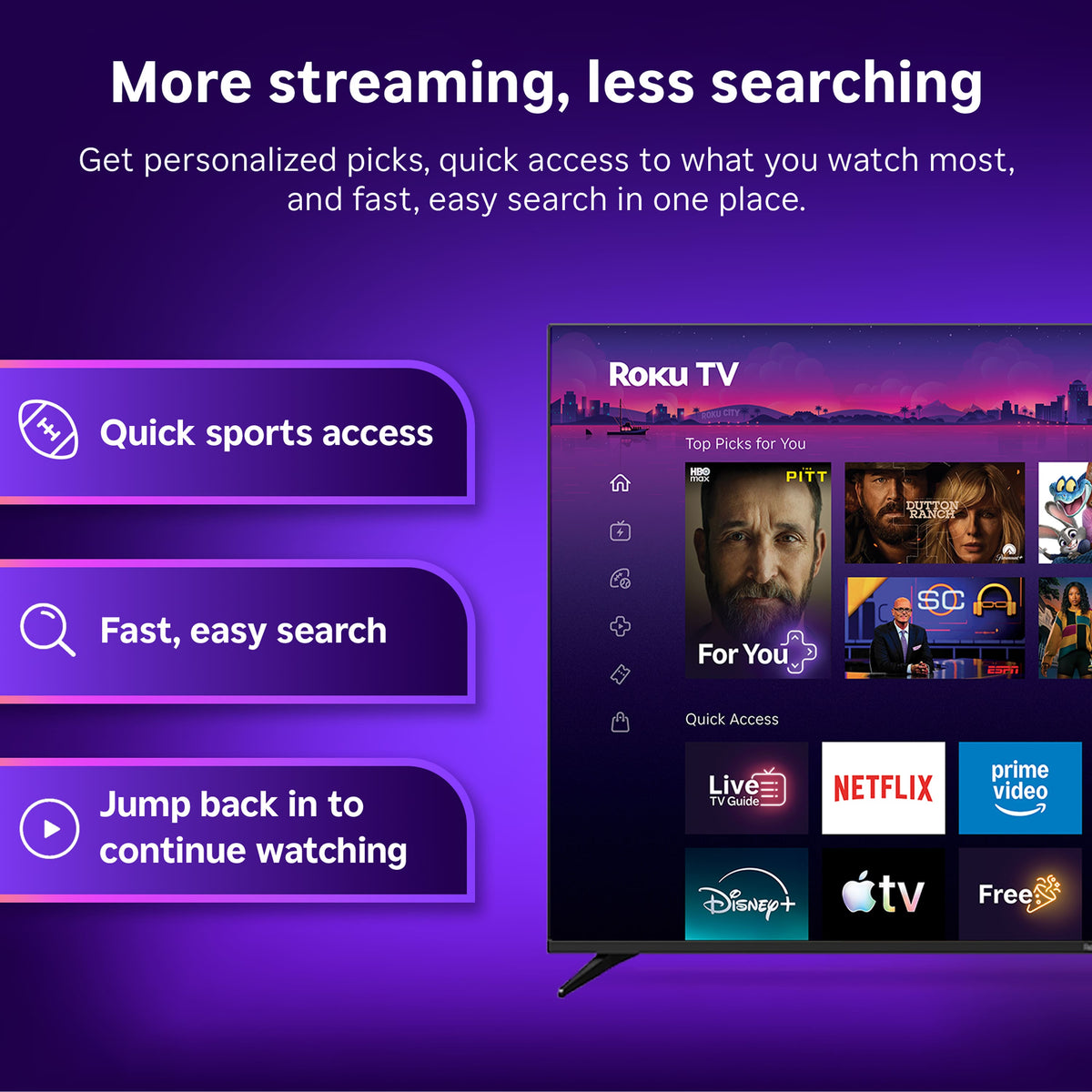 Roku - 43" Class 4K LED Smart RokuTV (2026)