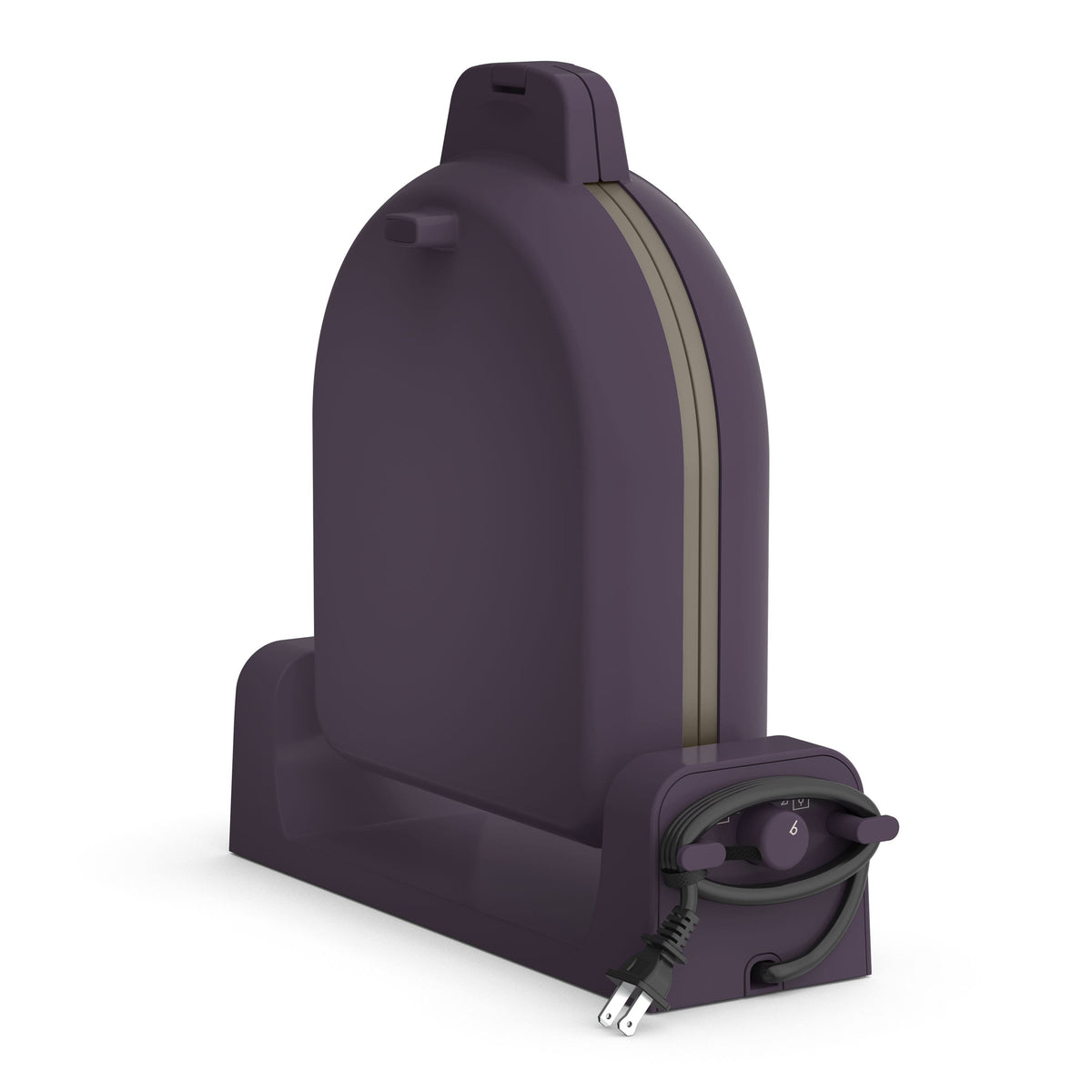 Bella - Fits-anywhere Kitchenware: Flip & Store Belgian Waffle Maker - Plum