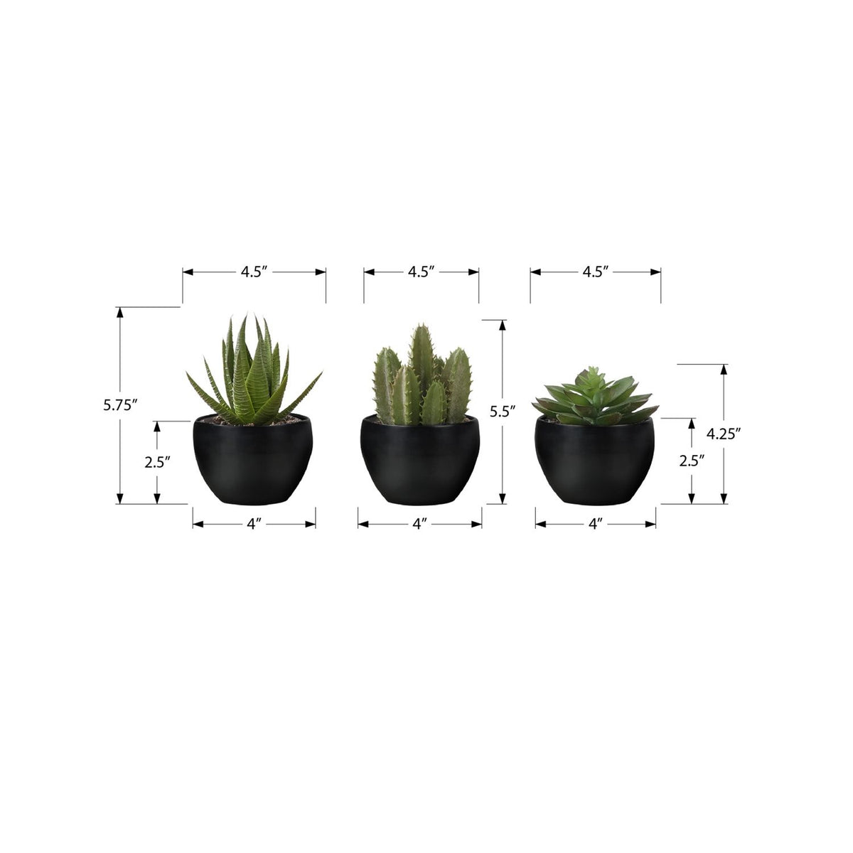 Plantas Suculentas Artificiales (Juego de 3)