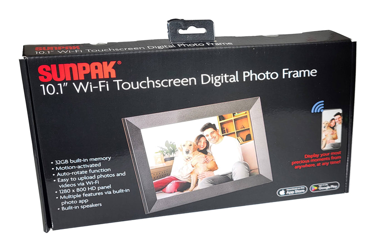 Sunpak - 10.1” Wi-Fi Touchscreen Digital Frame - Black