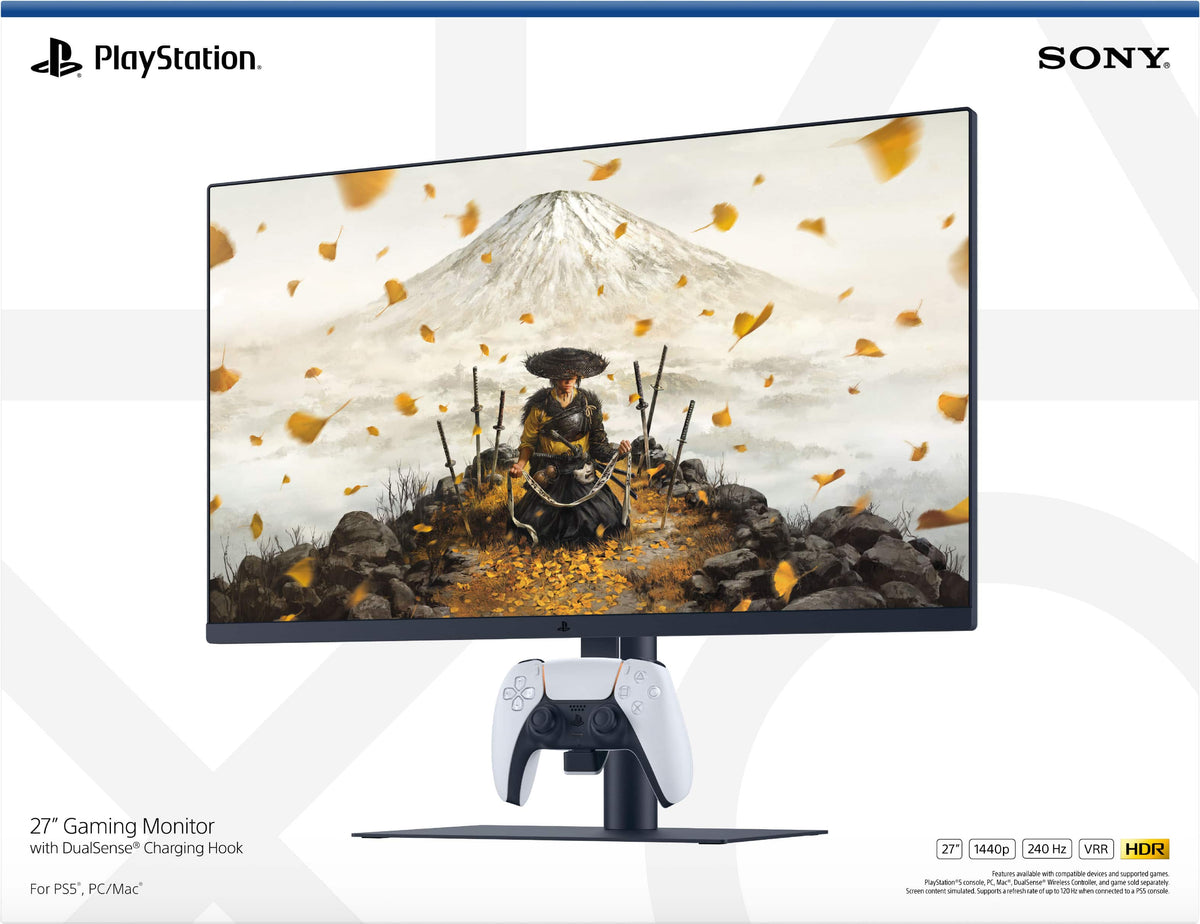 Sony Interactive Entertainment - PlayStation 27" Gaming Monitor with DualSense Charging Hook QHD - Black