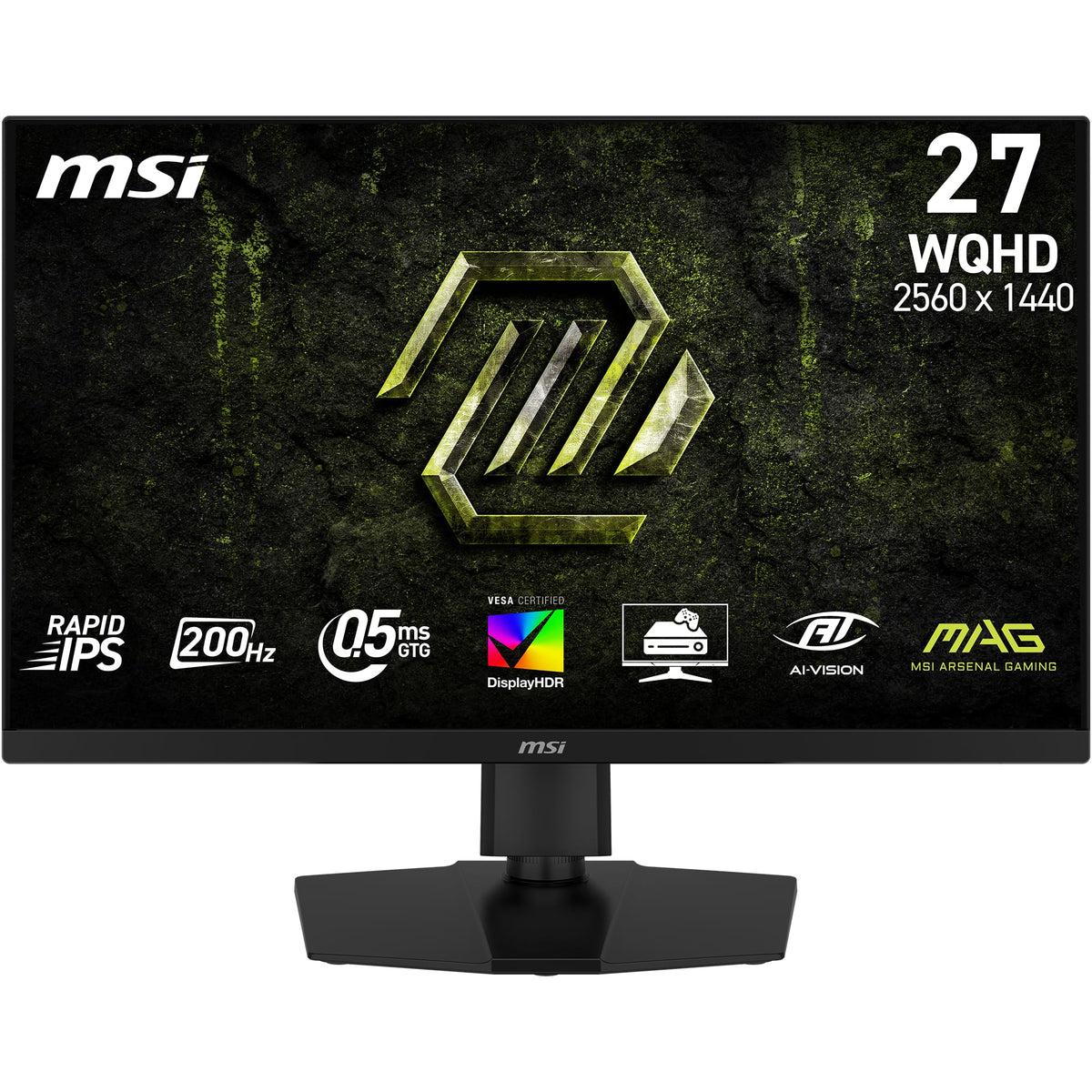 MSI - MAG 274QPF E20 27" LCD QHD 0.5ms Adaptive Sync Gaming Monitor with HDR 400 (DisplayPort, HDMI, USB-C) - Metallic Black