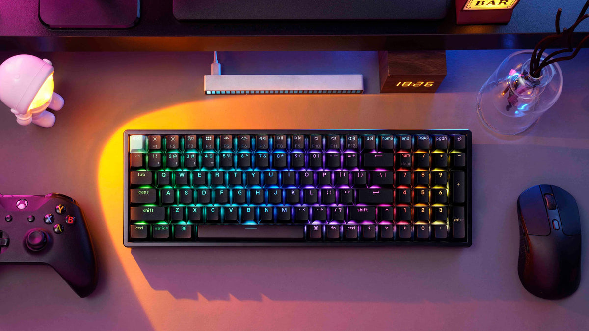 Keychron - K4 HE Custom 96% Wireless Hall Effect Mechanical Switch Gaming Keyboard with Programmable QMK Launcher Software - Black