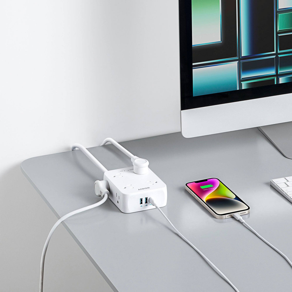 Anker - 341 USB Power Strip - White