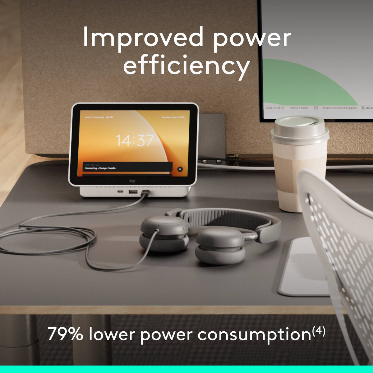 Logitech - Zone Wired 2 Noise-Canceling Headset with Adaptive Hybrid ANC - Graphite
