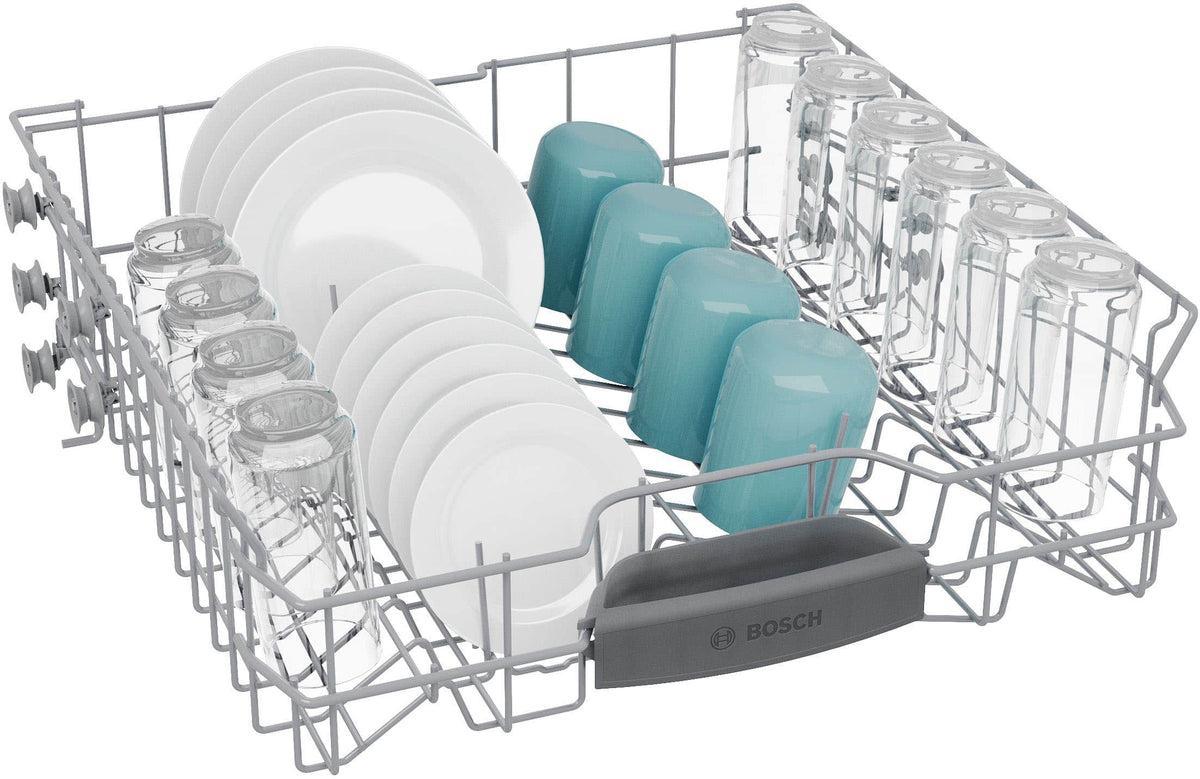 Bosch - 300 Series 24" Front Control Smart Built-In Stainless Steel Tub Dishwasher with 3rd Rack and PrecisionWash, 48 dBA - Stainless Steel