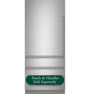 Café - 36 in. Wide 20.1 Cu. Ft. Smart Integrated Bottom-Freezer Built-In Counter-Depth Refrigerator - Left Swing - Custom Panel Ready