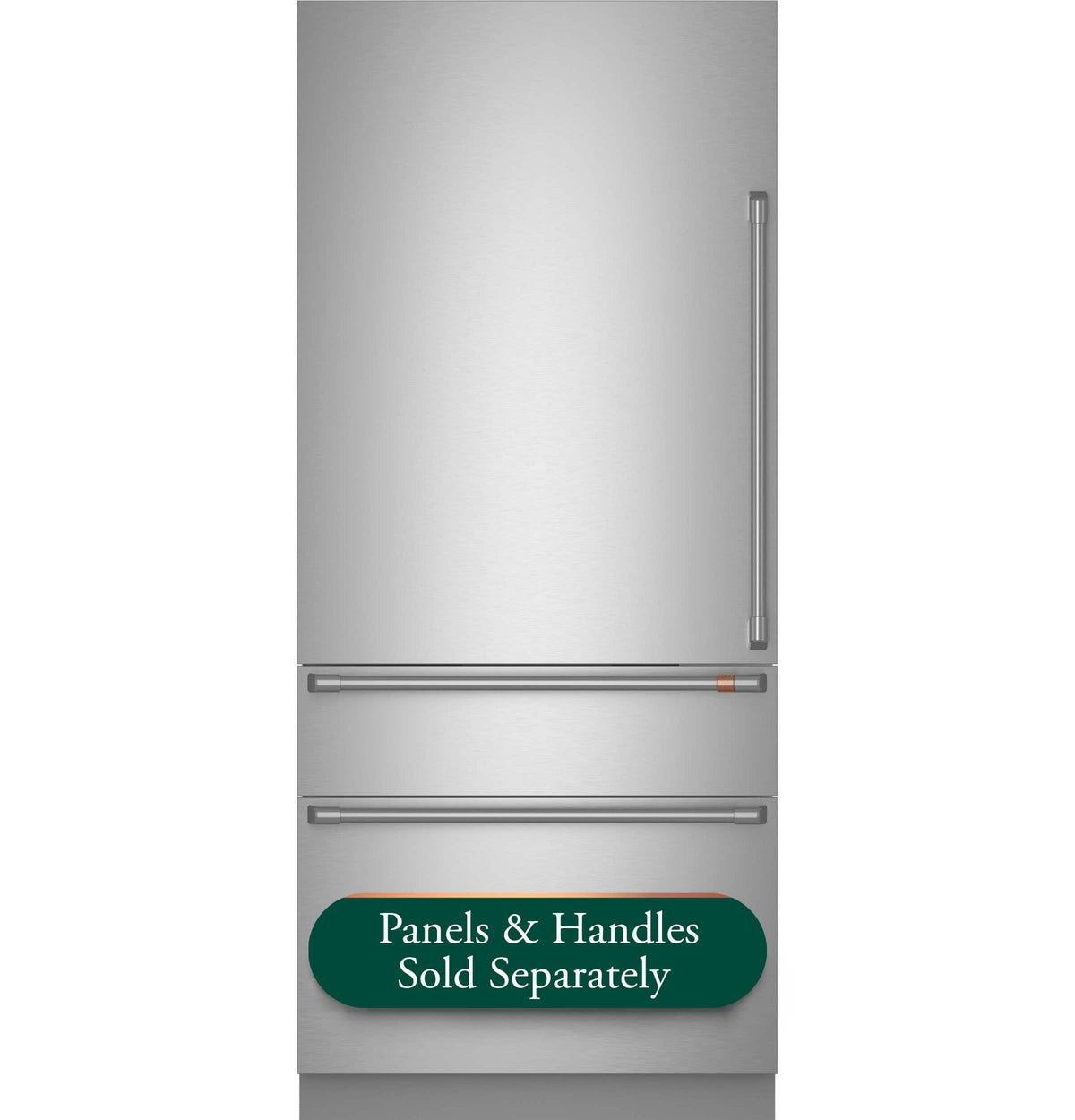 Café - 36 in. Wide 20.1 Cu. Ft. Smart Integrated Bottom-Freezer Built-In Counter-Depth Refrigerator - Left Swing - Custom Panel Ready