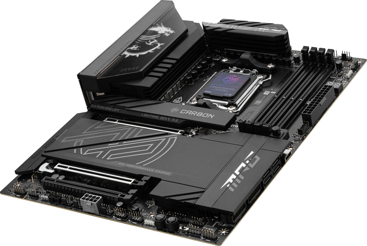 MSI - MPG X870E CARBON WIFI (Socket AM5) AMD X870E ATX DDR5 Wi-Fi 7 Motherboard - Black