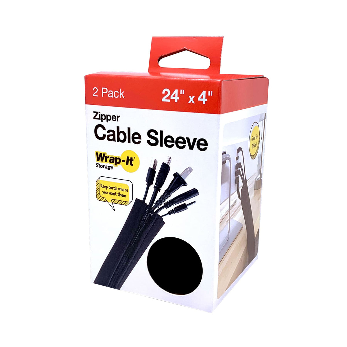 Wrap-It Storage - Cable Sleeve - Black
