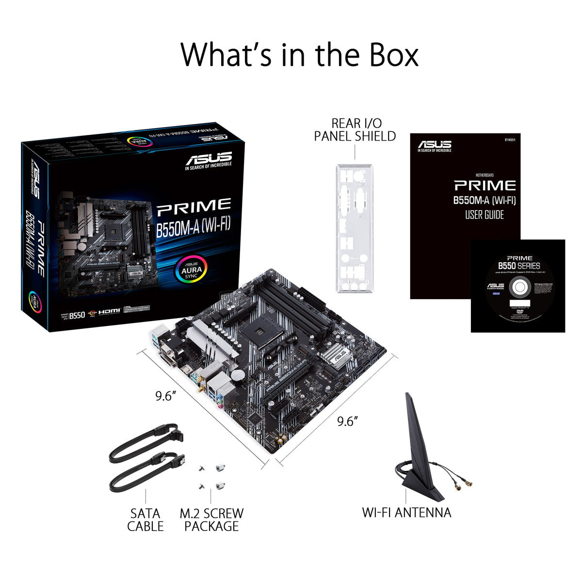 ASUS - PRIME B550M-A WIFI II (Socket AM4) AMD B550 Micro ATX DDR4 Wi-Fi 6 Motherboard - Black