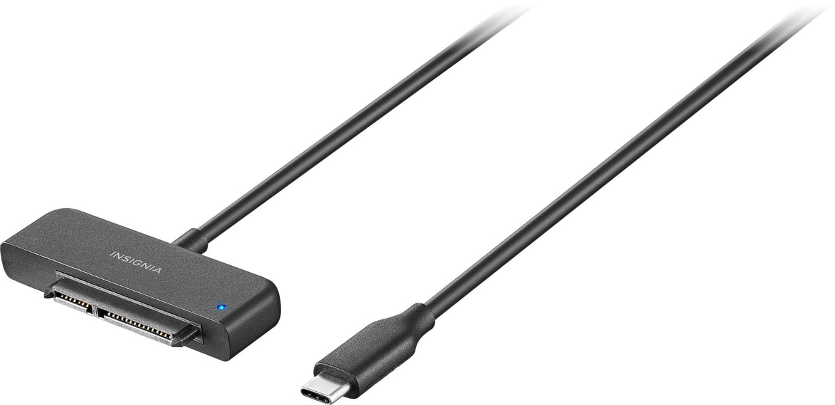 Insignia™ - SATA to USB-C Adapter for 2.5” SATA Drives - Black