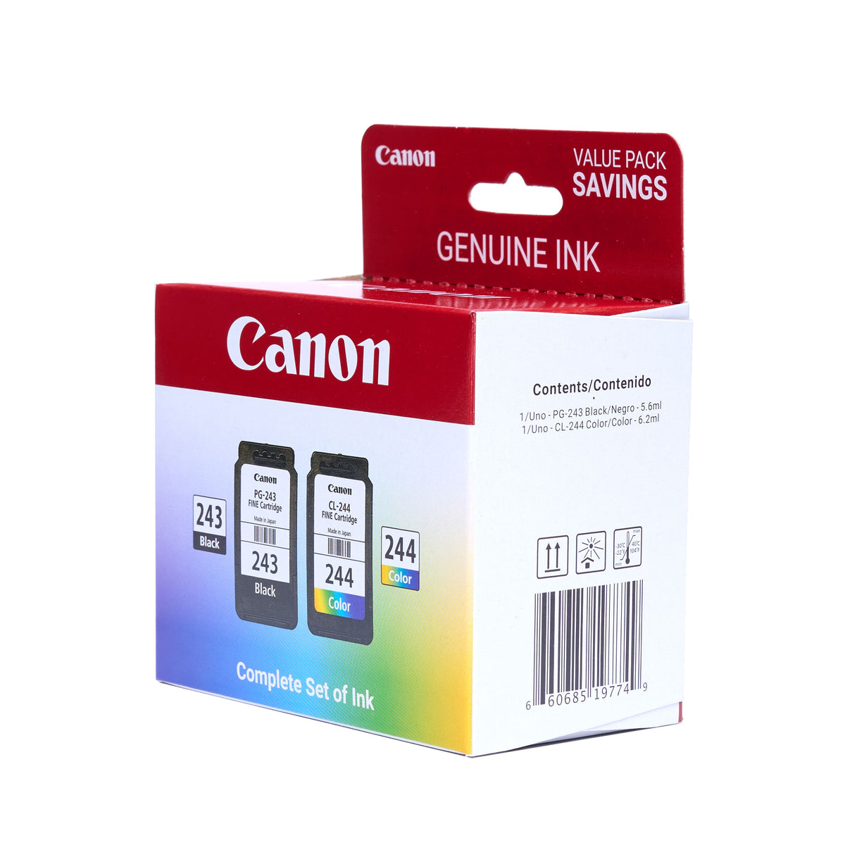 Canon - 243 / CL-244 Value Pack Standard Capacity Ink Cartridges - Black/Cyan/Magenta/Yellow