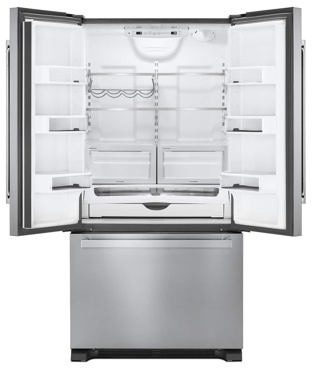 JennAir - 22 in. Wide 22 Cu. Ft. French Door Counter-Depth Refrigerator with TriSensor Electronic Climate Control - Stainless Steel