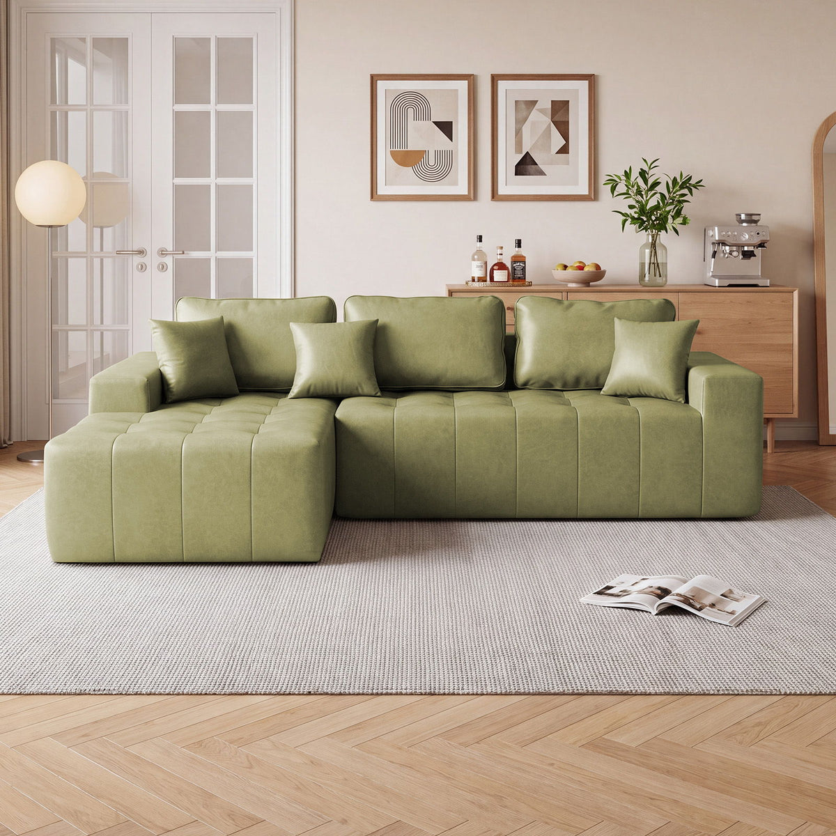 Sofá cama esquinero en forma de L