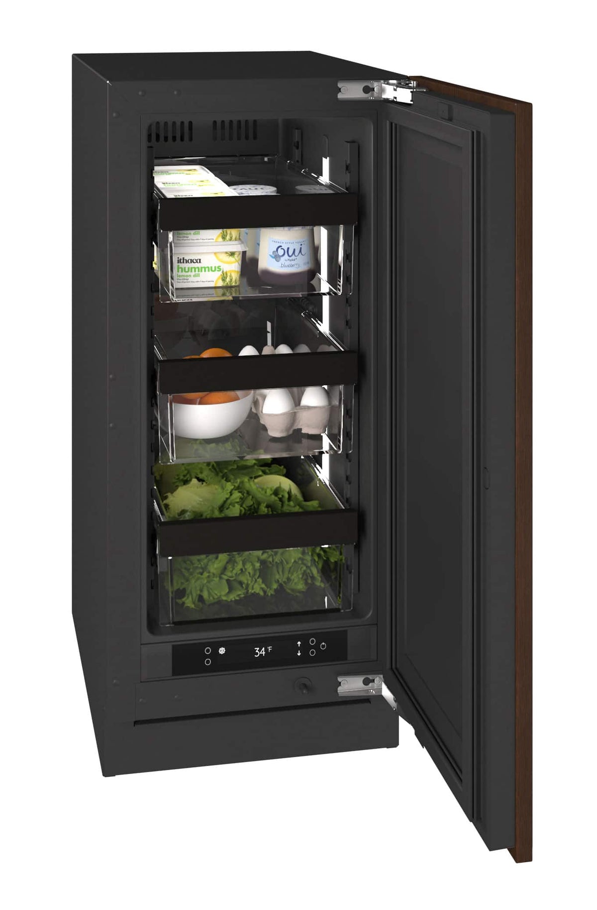 U-Line - 15"W. 2.8 Cu.Ft. Built-In Compact Refrigerator - Panel Ready - Integrated Solid