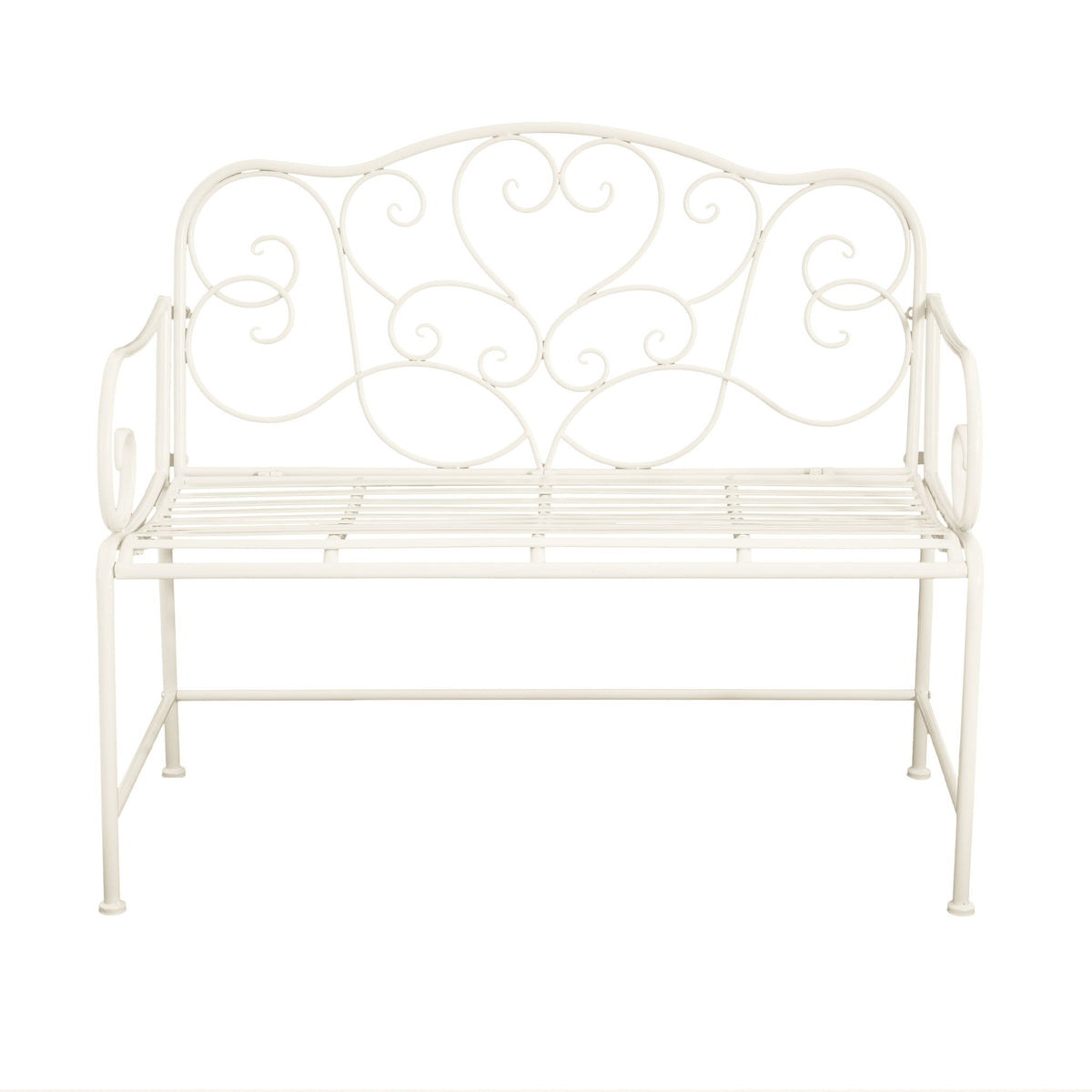 Sunnydaze - Outdoor Garden Bench - Matte White