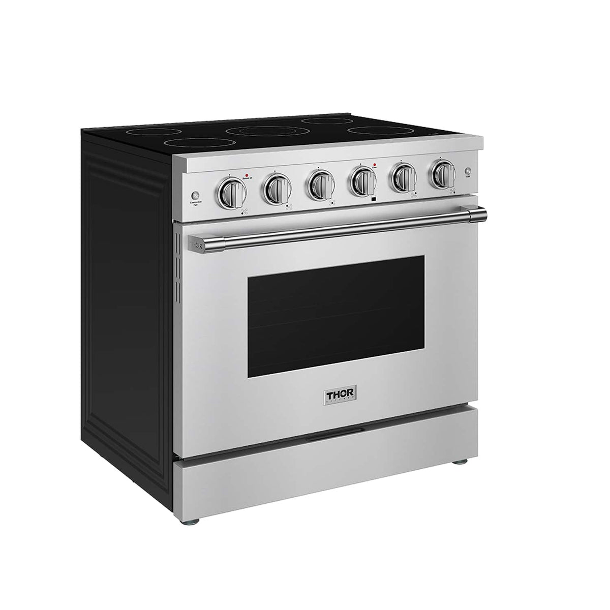 Thor Kitchen - 6 Cu. Ft Freestanding Electric Convection Range - Stainless Steel