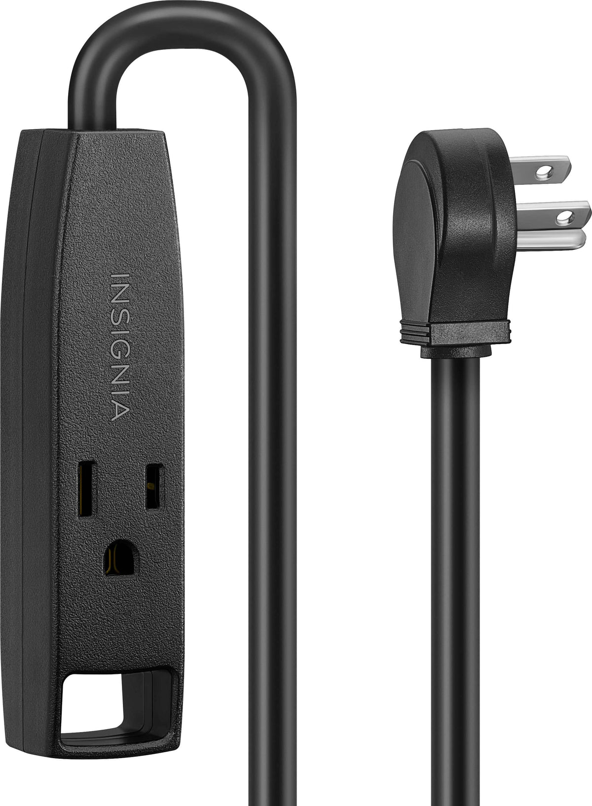 Insignia™ - 10ft 3-Prong 16 Gauge Extension Cord with 3 AC Outlets - Black