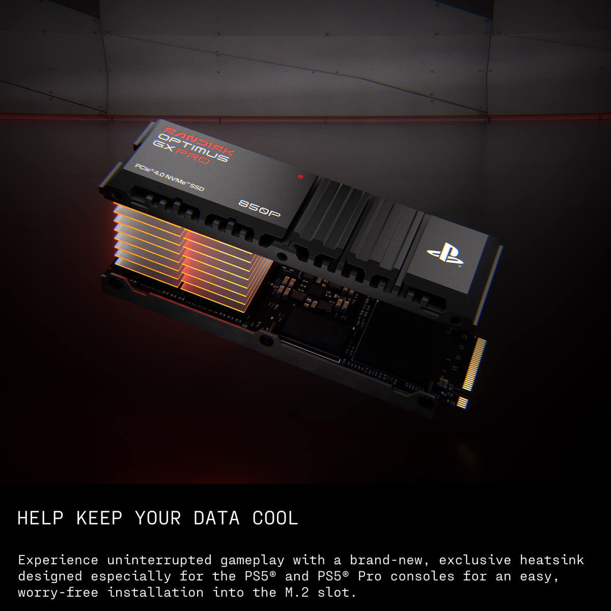 SANDISK - 2TB Optimus GX PRO 850P PCIe 4.0 x4 M.2 NVMe SSD for PS5 and PS5 Pro consoles