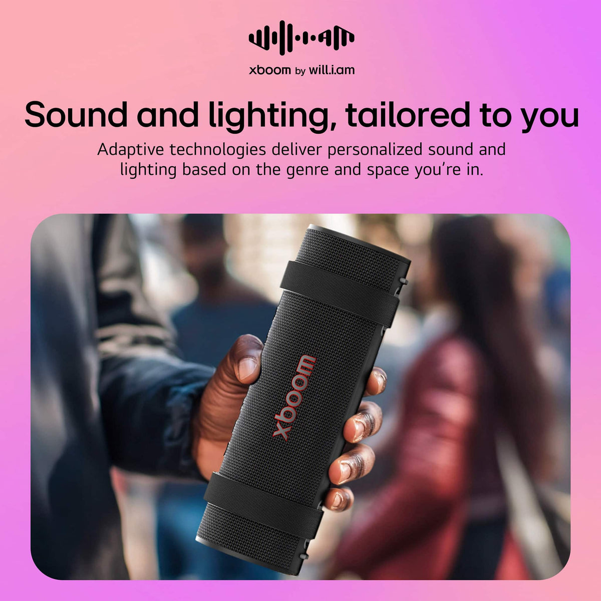 LG - xboom Grab Portable Bluetooth Speaker - Black