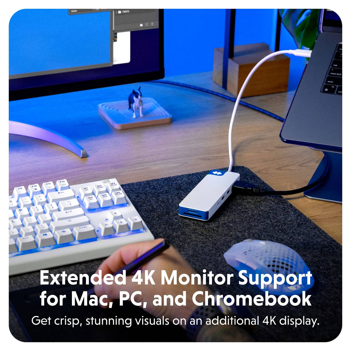 Hyper - HyperDrive Flex 8 Port USB-C Hub - Blue