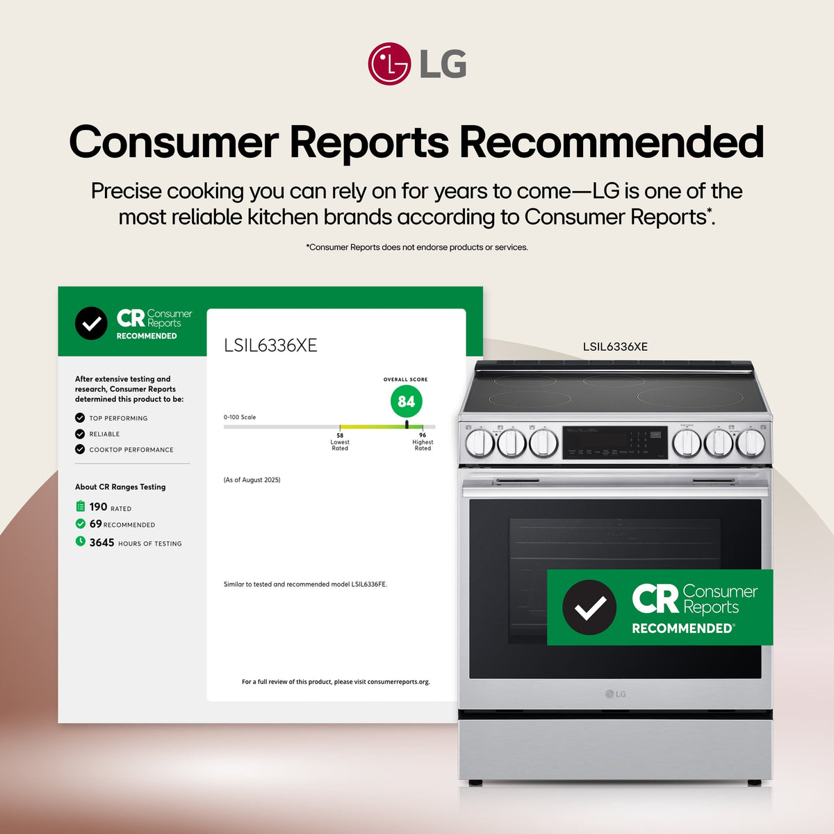 LG - 30-in Wide 6.3 Cu. Ft. Slide-In Electric Induction True Convect Range with 5 Elements, InstaView and Flex Control Knobs - Stainless Steel