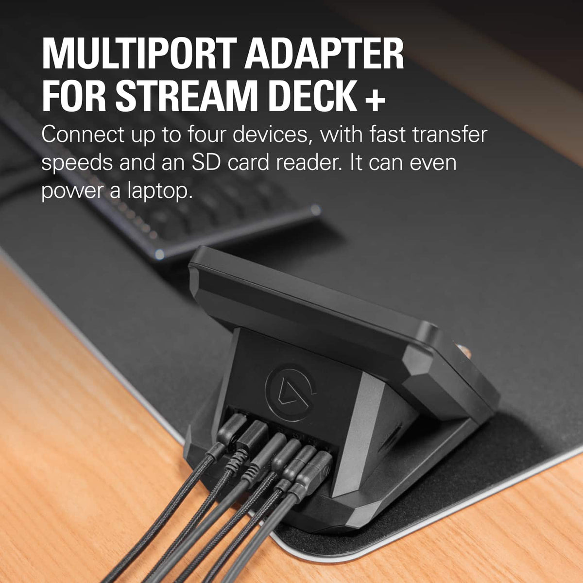 Elgato - USB Hub - For Stream Deck+ USB Microphone Interface and Customizable Audio Mixer - Black
