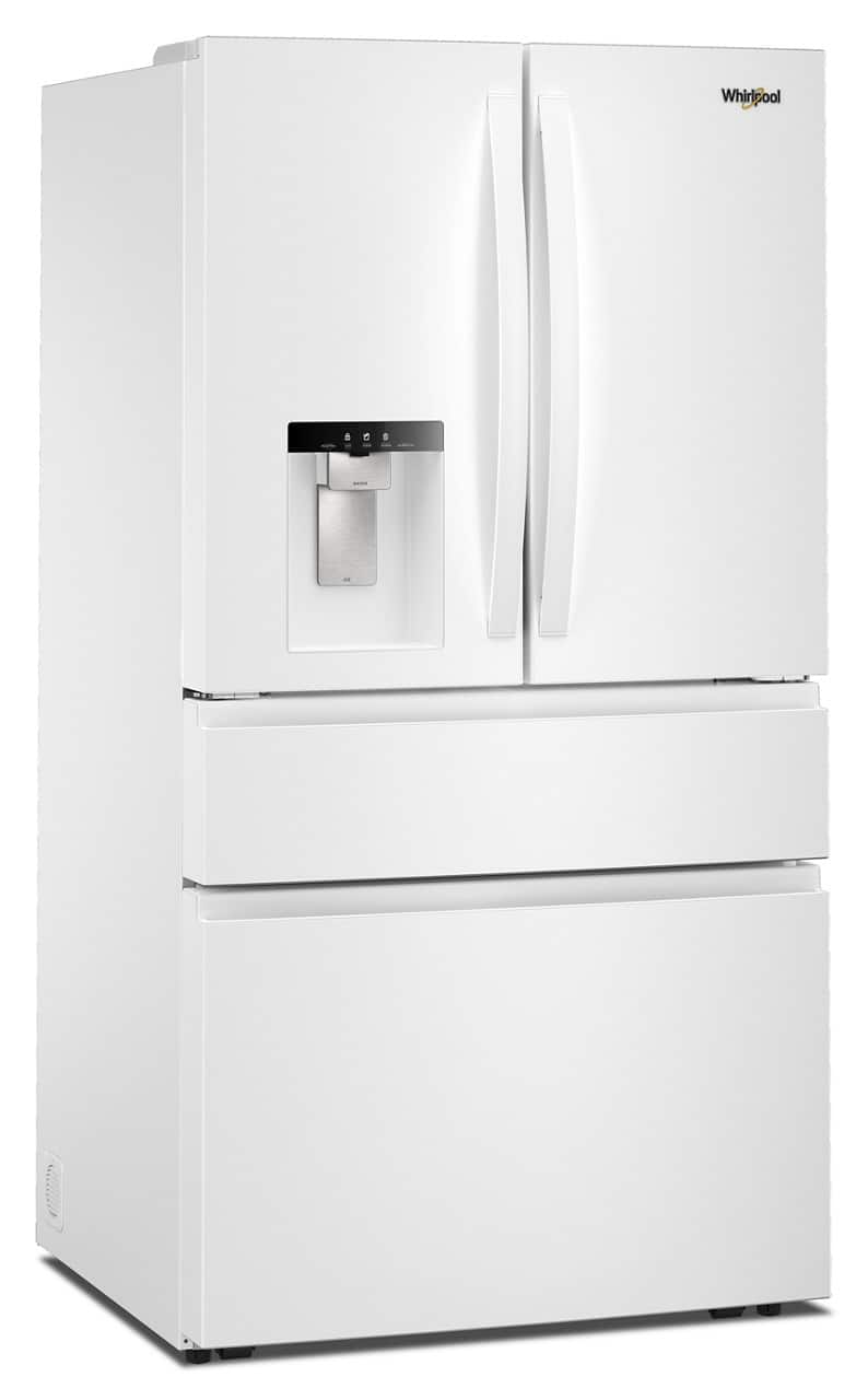Whirlpool - 36 in. Wide 29 cu. ft. Family-Sized Capacity French Door Refrigerator with Flexible Temperature Drawer - White