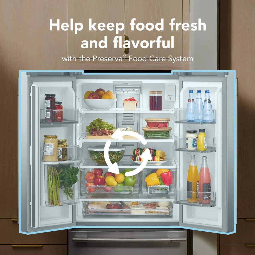 KitchenAid - 30 in. Wide 20 cu. ft. French Door Refrigerator with PrintShield Finish and Interior Dispense - Stainless Steel