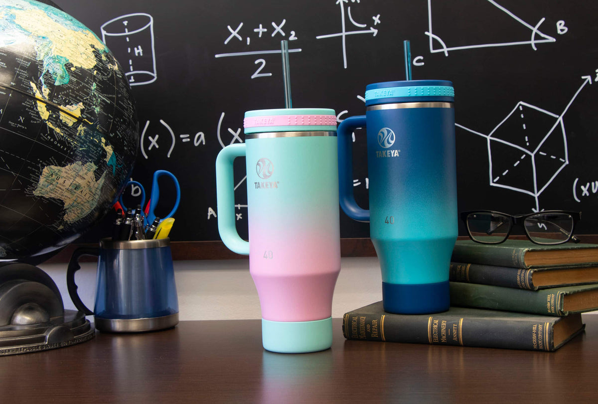 Takeya - 40-oz. Straw Tumbler with Handle - Ombre Dream