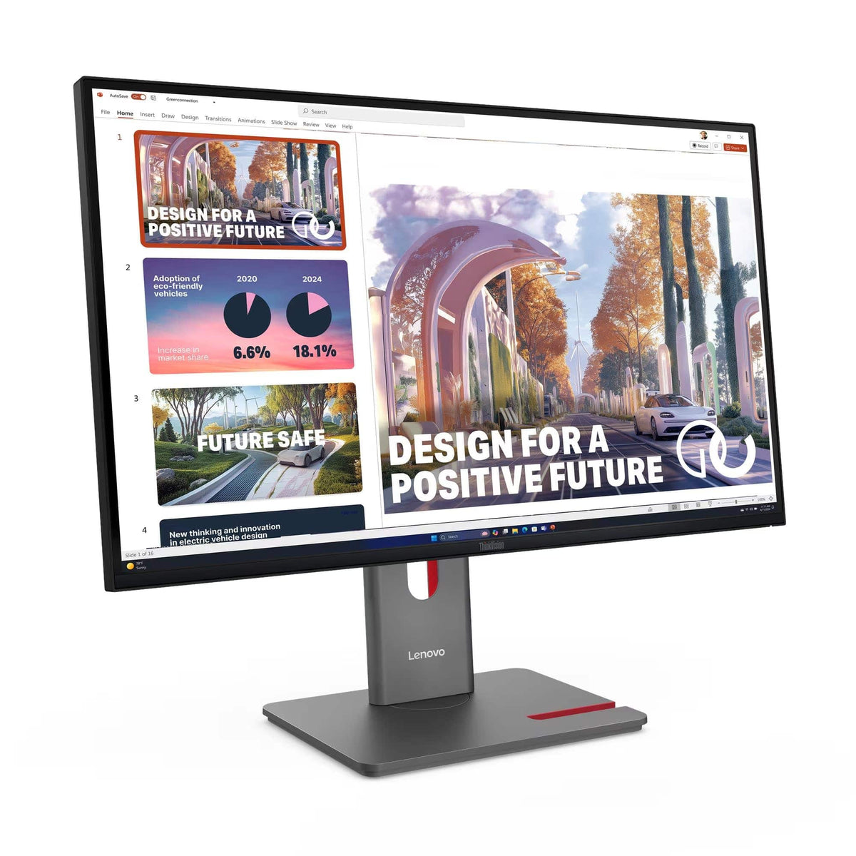 Lenovo - ThinkVision 27" IPS LED QHD (2560x1440) 24Hz - 120Hz Monitor (HDMI, USB, DP) - Black