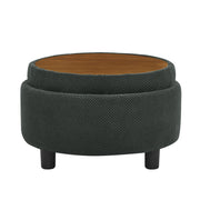 Mesa otomana redonda con almacenamiento