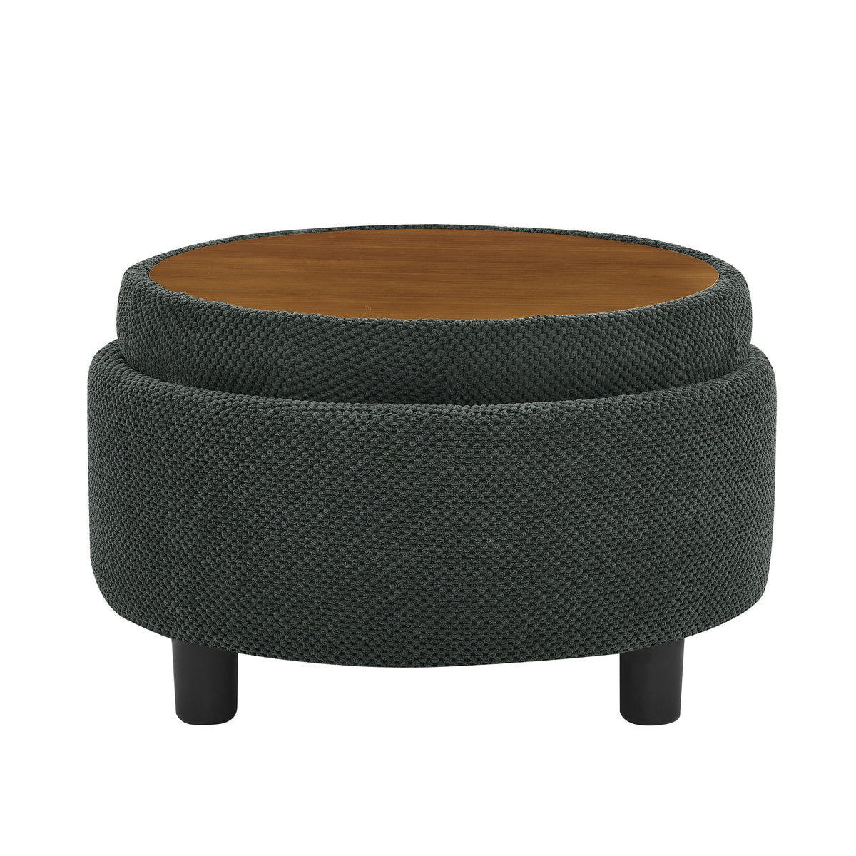 Mesa otomana redonda con almacenamiento