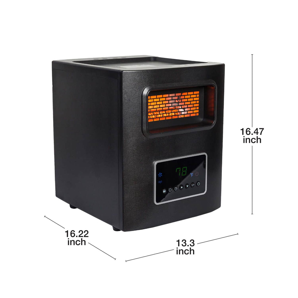 Lifesmart - 4-Wrapped Element Infrared Heater with USB Charging - Black