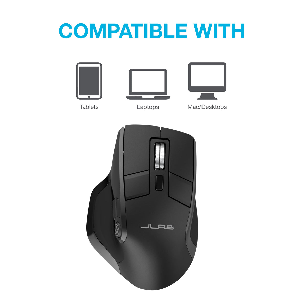 JLab - EPIC Wireless Bluetooth Mouse 2 - Wireless - Black