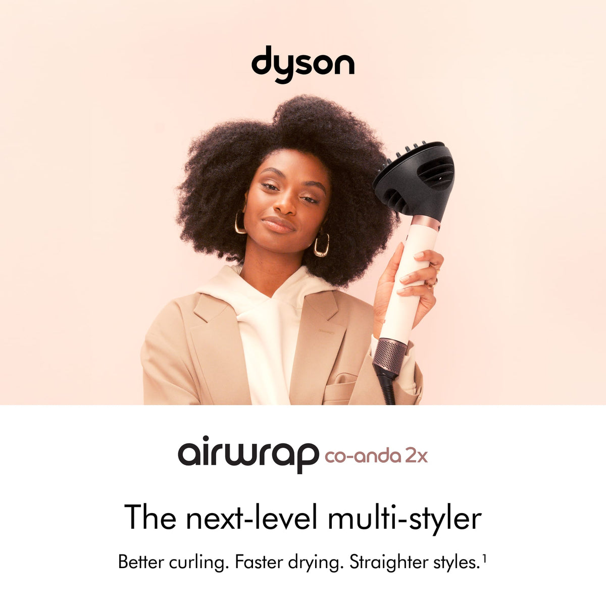 Dyson - Airwrap Coanda 2x Multi-Styler and Dryer For Curly+Coily Hair - Ceramic Pink/Rose Gold