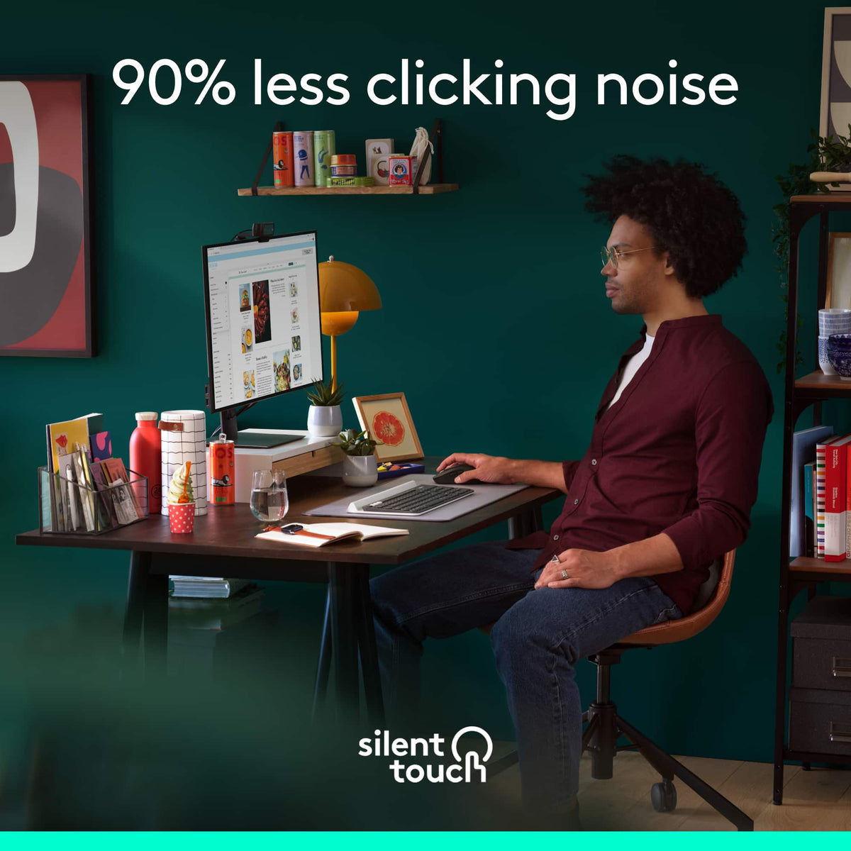 Logitech - Signature M650 Wireless Optical Mouse with Silent Clicks - Wireless - Graphite