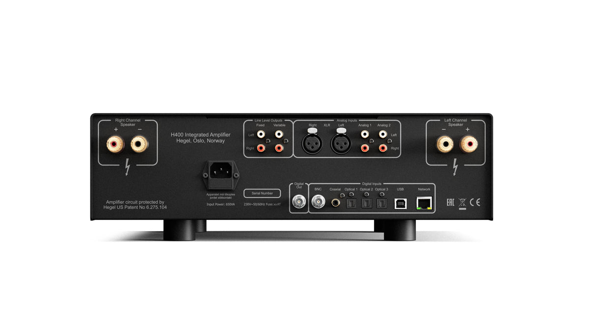 Hegel - H400 Integrated Amplifier - Black