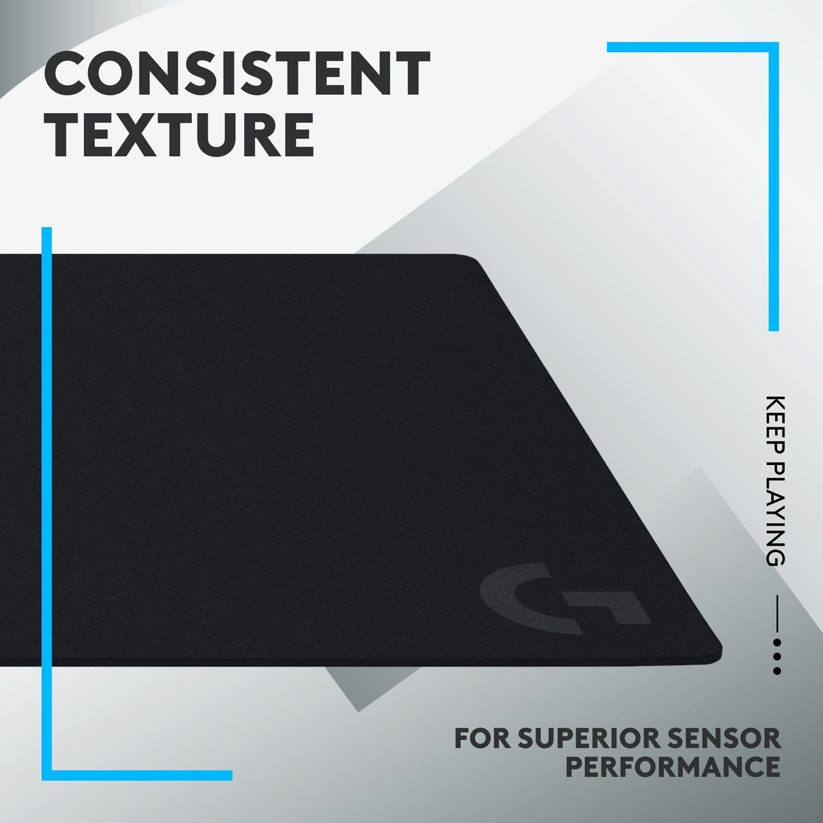 Logitech - G840 Cloth Gaming Mouse Pad with Rubber Base (Extra Large) - Black