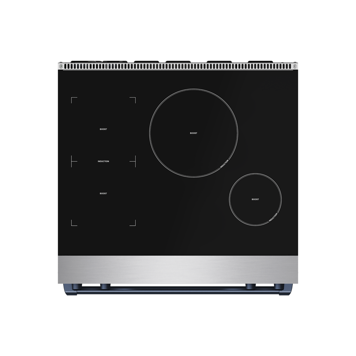 Gordon Ramsay Series by Thor Kitchen 4.8 Cu. Ft Freestanding Induction Range with Navy Blue Hardware - Stainless Steel