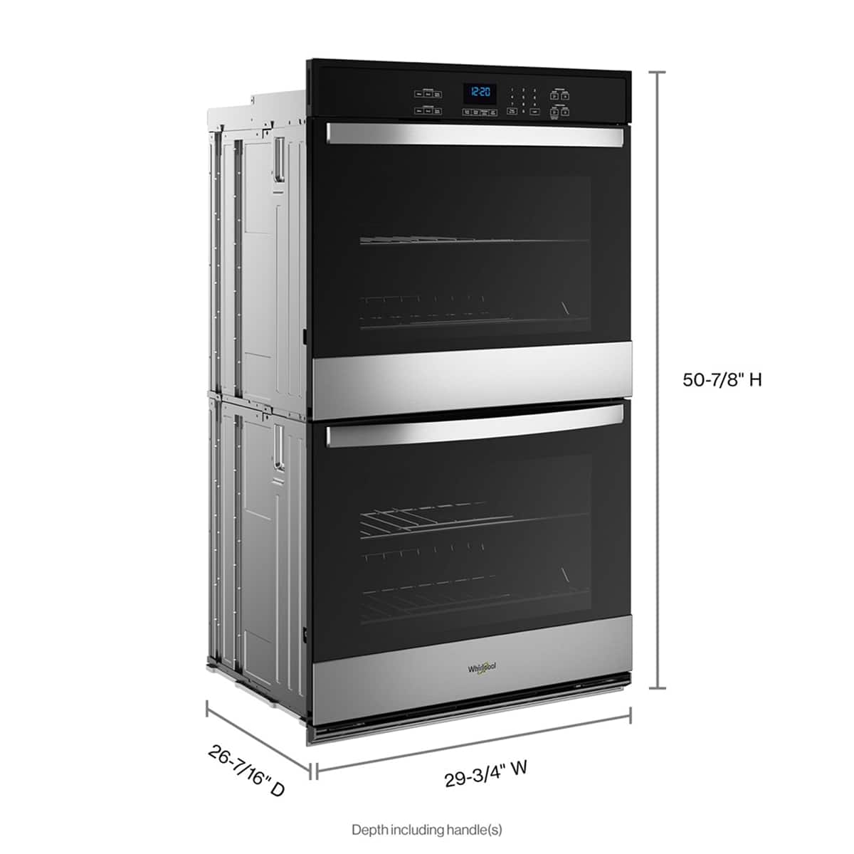 Whirlpool - 10.0 Total Cu. Ft. Double Self-Cleaning Wall Oven - Stainless Steel