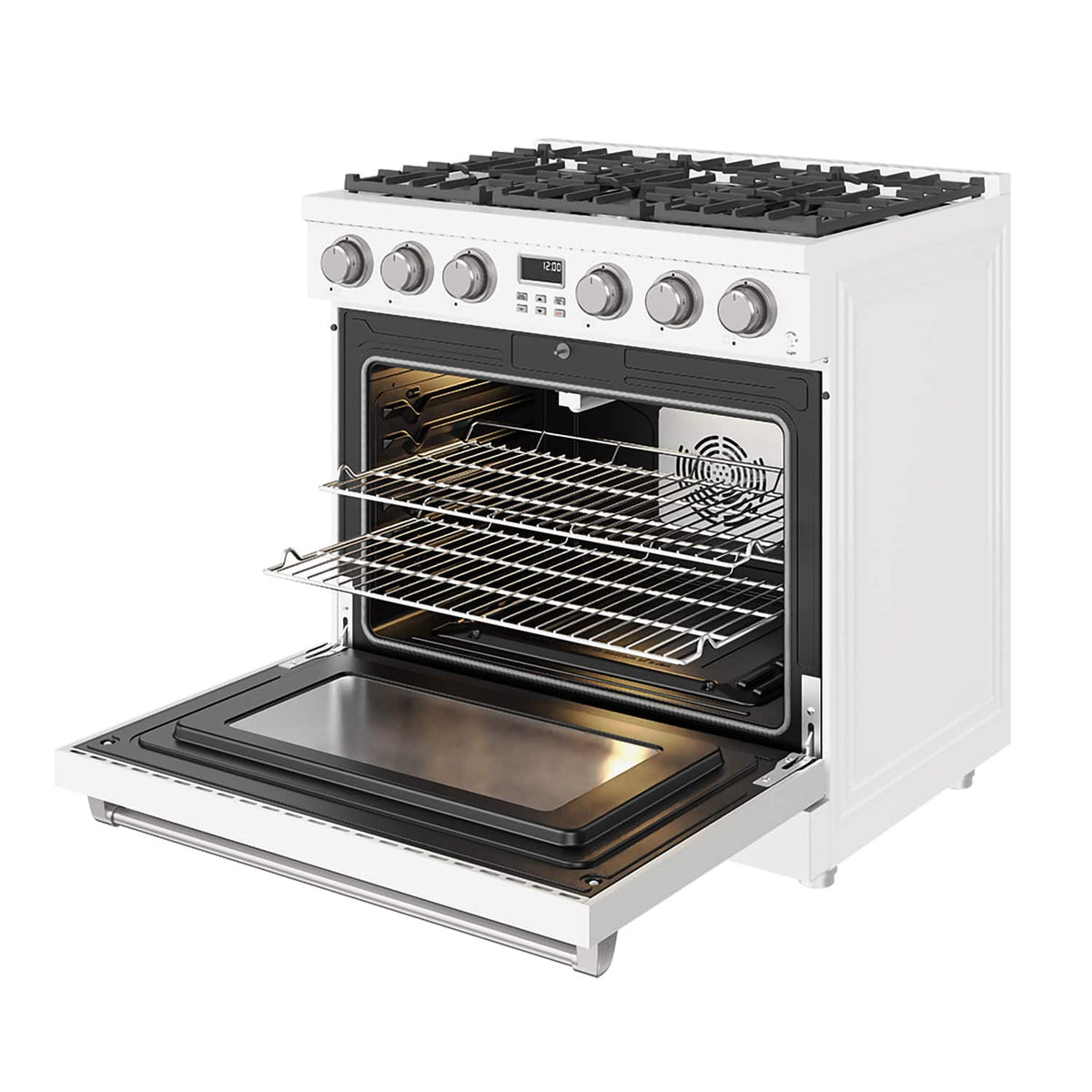 Thor Kitchen - 6.0 Cu. Ft. Freestanding Gas Convection Range - Matte White