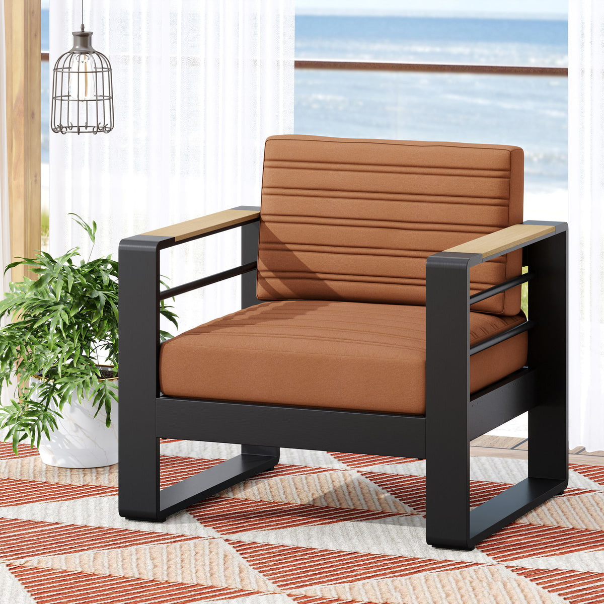 Giovanna - Club Chair Set With Aluminum Frame