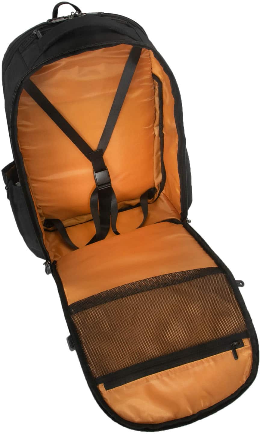 Targus - 17” Voyager EXP Travel Backpack - Black/Orange
