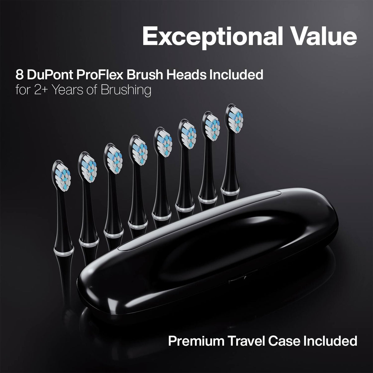 AquaSonic - Elite - Ultra-Whitening Rechargeable Toothbrush - Black