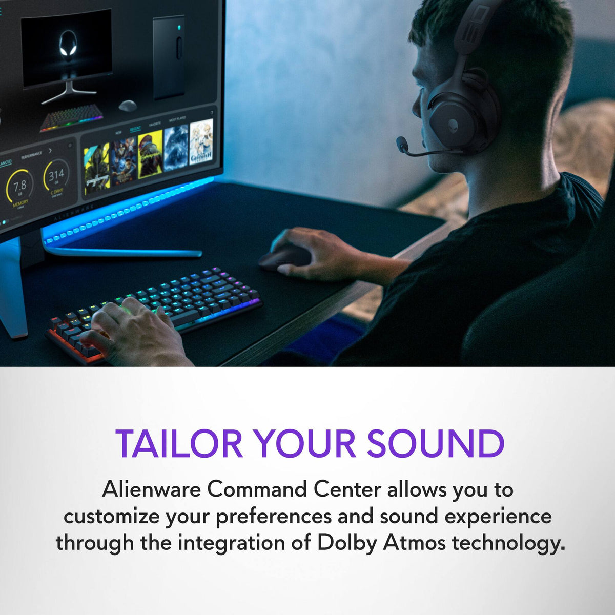 Alienware - Pro Wireless Over-the-Ear Gaming Headset for Windows, PS5, PS4, Switch and Mobile - Dark Side of the Moon