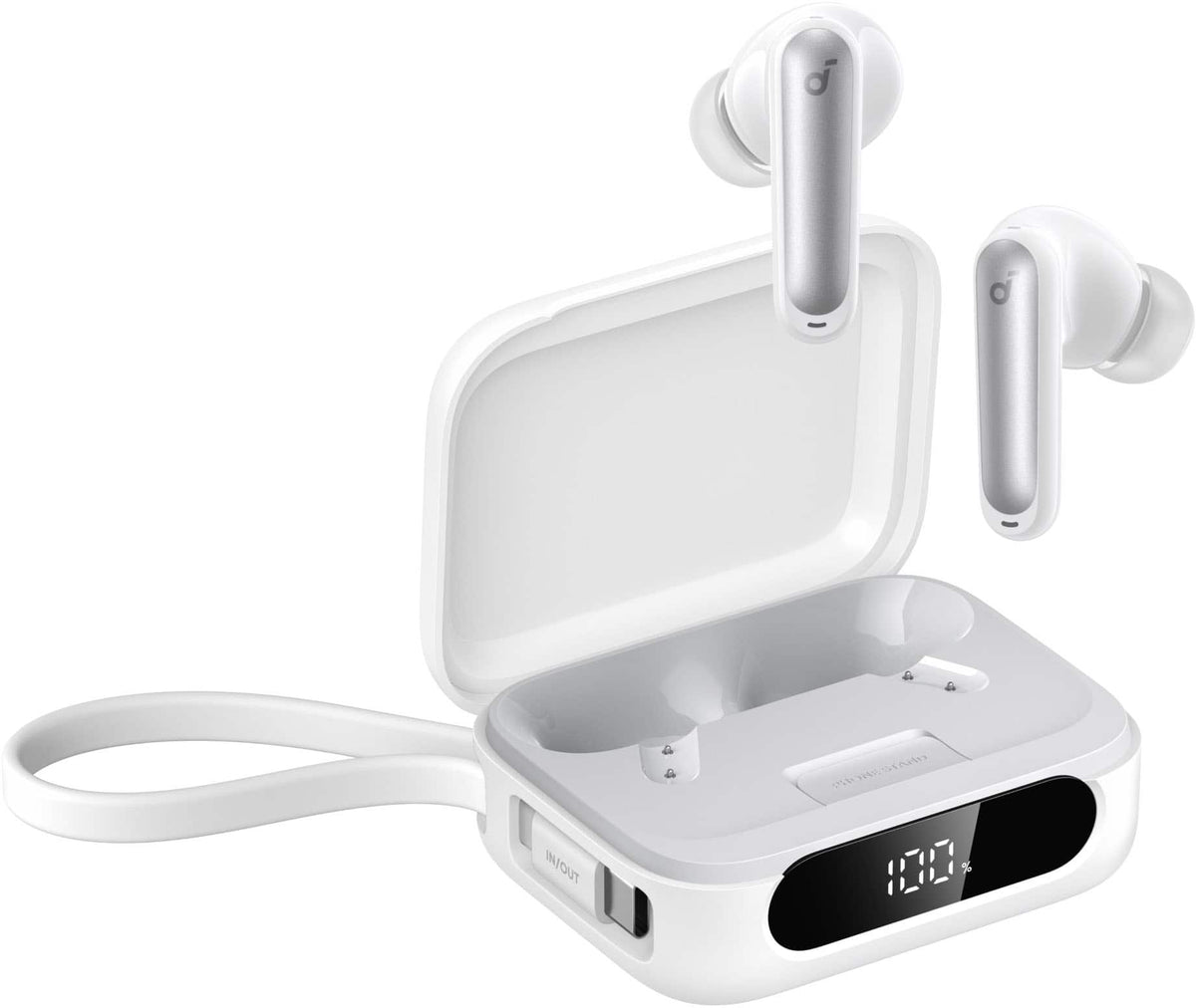 Soundcore - by Anker P41i Bluetooth Wireless In Ear Earbuds with Portable USB-C 3,000mAh Phone Charger - White