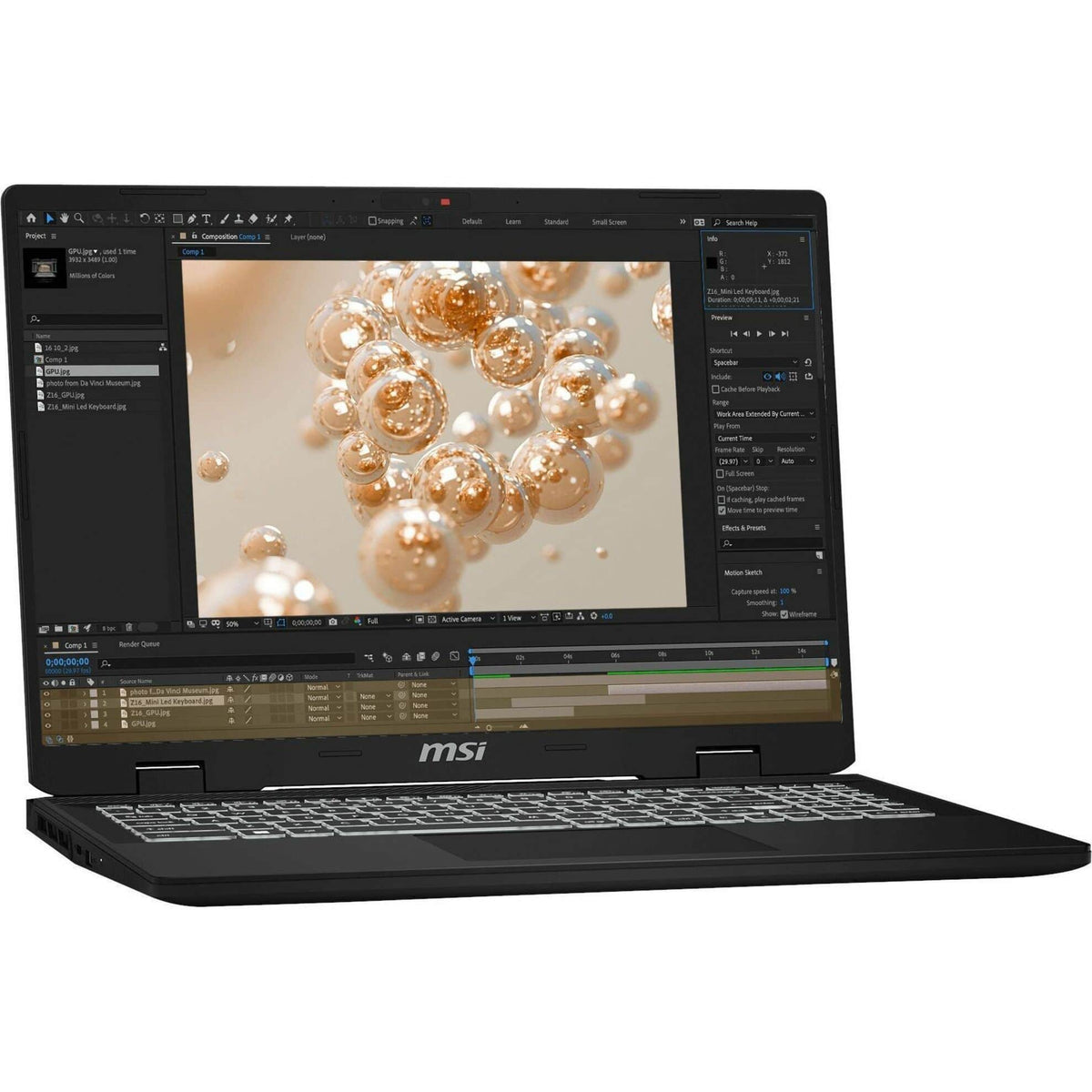 MSI - Creator M14 A13V 14" IPS 2880 x 1800 (2.8K) Laptop - Intel Core i7 with 32GB Memory - 2 TB SSD - Lunar Gray, Gray