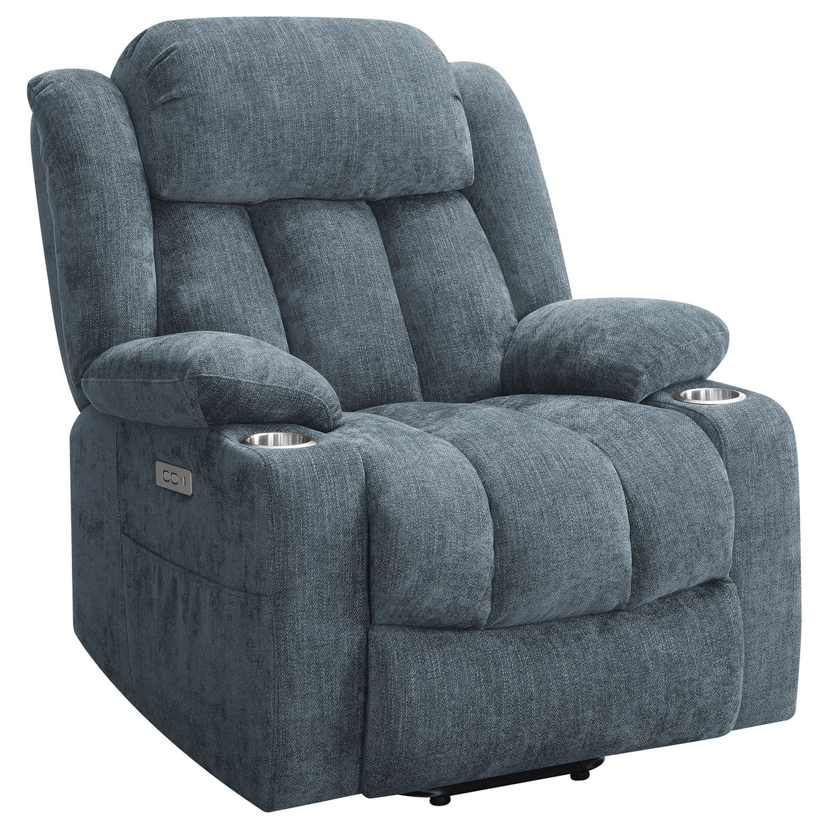 Beca - Sillón reclinable eléctrico tapizado con reposavasos y carga USB